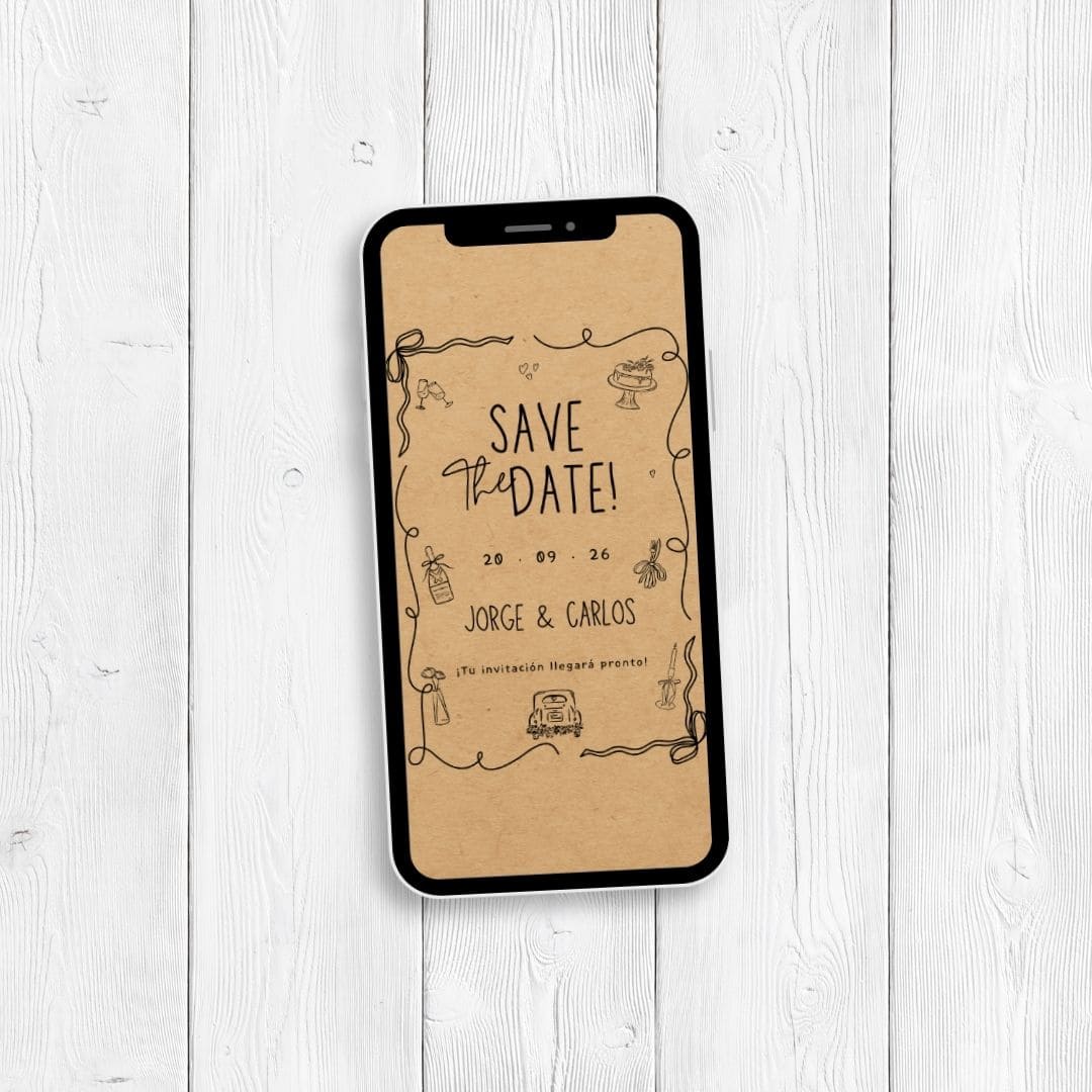 Save the Date digital Kraft